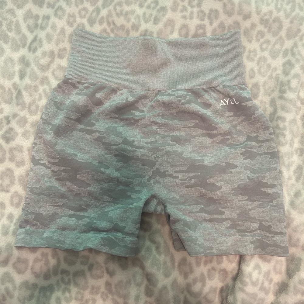 AYBL grey camo butt scrunch shorts